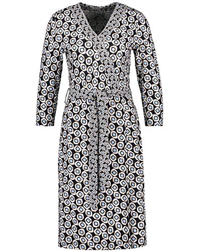 Gerry Weber Kleid Gewirke Vestido, Impresión Azul Marino Oscuro, 50 para Mujer