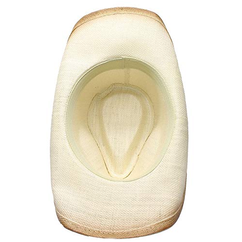 GHC Gorras y Sombreros Las Mujeres de Cuero de los Hombres de Paja Sombrero de Vaquero con la Manera del papá de la Banda Occidental Vaquera Caps 58 CM Tamaño (Color : C2 BCN)