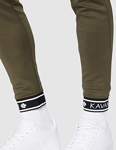 Gianni Kavanagh Army Green Core Elastic Joggers Chándal, Verde Militar, L para Hombre
