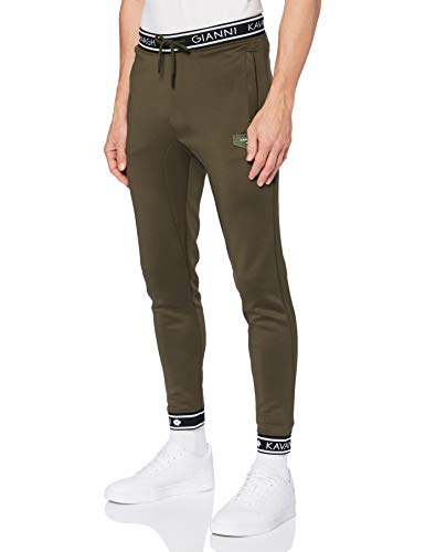 Gianni Kavanagh Army Green Core Elastic Joggers Chándal, Verde Militar, L para Hombre