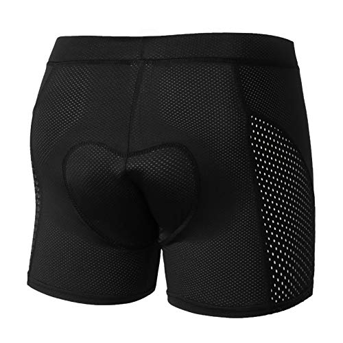 GIEADUN Ciclismo Pantalones Cortos de Bicicleta 20D Gel de sílice Acolchado Ciclismo Calzoncillos Ropa Interior de Bicicleta MTB Bicicleta Pantalones Cortos (Negro, XXL)