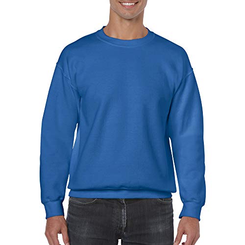 Gildan 50/50 Adult Crewneck Sweat Sudadera, Gris (Dark Heather Dark Heather), Small para Hombre