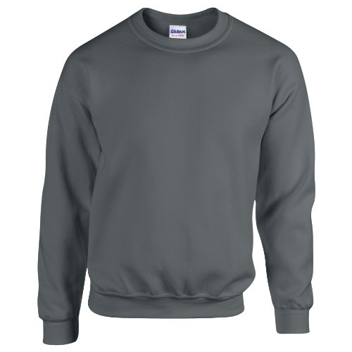 Gildan 50/50 Adult Crewneck Sweat Sudadera, Gris (Dark Heather Dark Heather), Small para Hombre
