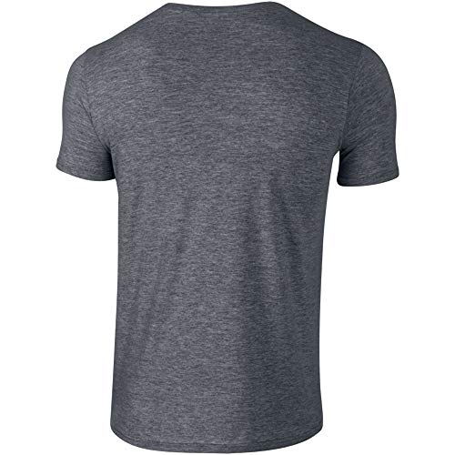 Gildan - Suave básica Camiseta de Manga Corta para Hombre - 100% algodón Gordo (Pequeña (S)) (Verde Militar)