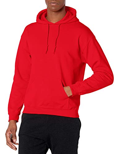 Gildan - Sudadera con capucha para hombre 18500, monocolor Heather Sport - Escarlata, color rojo XXL