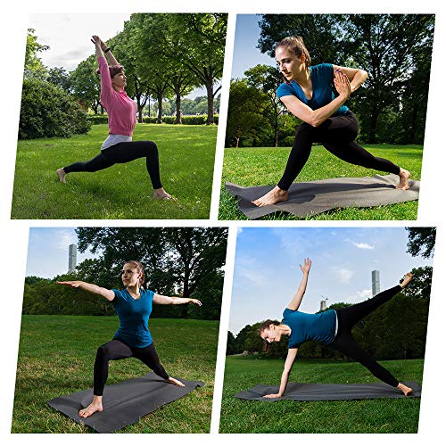 Gimdumasa Pantalón Deportivo de Mujer Cintura Alta Leggings Mallas para Running Training Fitness Estiramiento Yoga y Pilates GI188 (Negro, M)