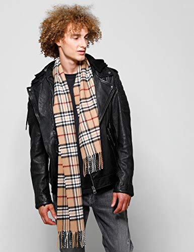 Giorgio Rimaldi Bufanda de cuadros para mujeres y hombres - Made in Germany - Bufanda tejida de alta calidad con estampado a cuadros - Perfecta para la transición Primavera/Verano y Otoño/Invierno