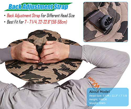 Gisdanchz Sombrero Pescador Hombre Mujer Gorro Pescador Hombre Mujer De Caza Camuflaje Gorras Jardineria Senderismo Playa Sombrero Trekking Pesca Safari Sombreros para El Sol Verano Explorador, Caqui