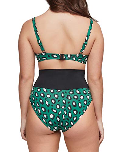 GISELA Bikini Capacidad sin Foam y Braga multiposición (95C, Verde)