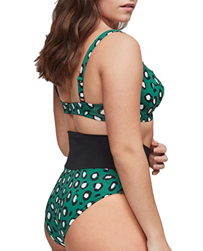 GISELA Bikini Capacidad sin Foam y Braga multiposición (95C, Verde)