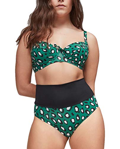 GISELA Bikini Capacidad sin Foam y Braga multiposición (95C, Verde)