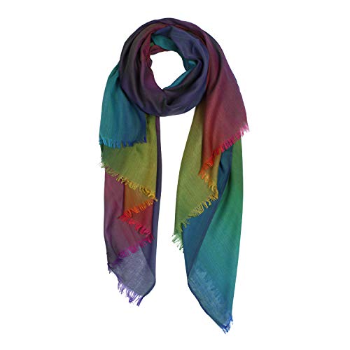 Glamexx24 Bufanda mujer matizada Bandana Foulard color brillante para primavera verano todo el año