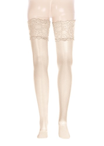 Glamory Comfort 20 halterlose Strümpfe Medias autoadhesivas, 20 DEN, Blanco (Champagner), XXXXL para Mujer