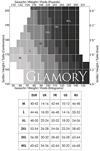 Glamory Ouvert medias, 40, Negro (Schwarz Schwarz), XXX-Large (Talla del fabricante: 3XL-56-58) para Mujer