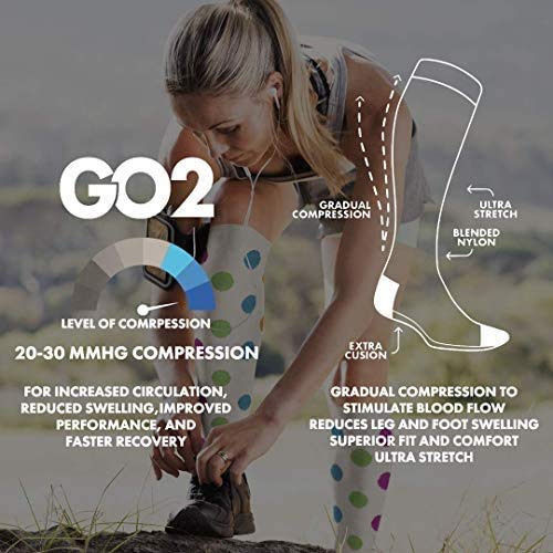 GO2 – Calcetines de compresión para mujeres y hombres calcetines de Running Athletic para Enfermeras Médicos Graduado de enfermería calcetines de compresión para viajes corriendo deportes calcetines