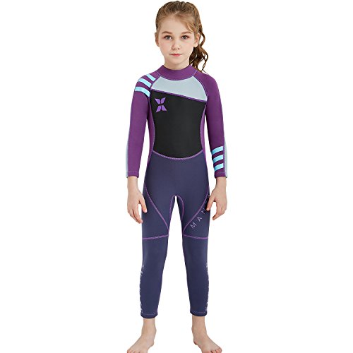 Gogokids Traje de Neopreno para Niños Niñas - Traje de Buceo de Una Pieza 2.5mm Neopreno Ropa de Natación UV 50+ Protección Solar