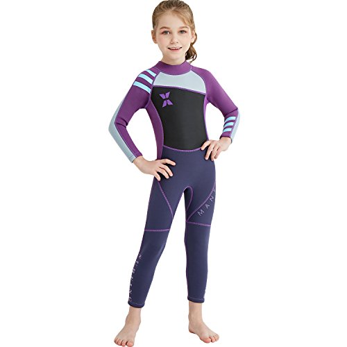 Gogokids Traje de Neopreno para Niños Niñas - Traje de Buceo de Una Pieza 2.5mm Neopreno Ropa de Natación UV 50+ Protección Solar