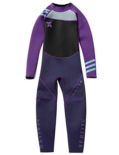 Gogokids Traje de Neopreno para Niños Niñas - Traje de Buceo de Una Pieza 2.5mm Neopreno Ropa de Natación UV 50+ Protección Solar