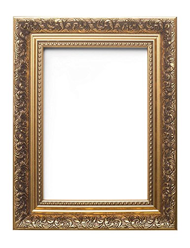 Gold – Tamaño A3 – Cuadros Decorados en Estilo francés Antiguo, Marco de Fotos/póster, tamaño 58 mm de Ancho y 38 mm de Profundidad, de plexiglás irrompible de estireno para una Alta claridad
