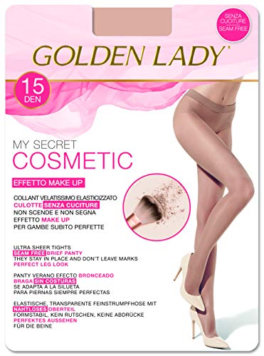 Goldenlady Mysecret 15 Cosmetic Medias, 15 DEN, Transparente (Melon 001a), Large (Talla del fabricante: 4-L) para Mujer