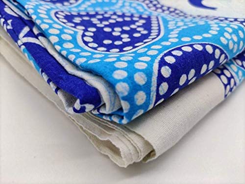 Goods4good Decoración con Diseño de Mandala Elefantes Ideal Cubre Sofa Colcha Cama Pareo Playa Picnic Familiar Grande 210x240cm 100% Algodón (Turquesa 2)