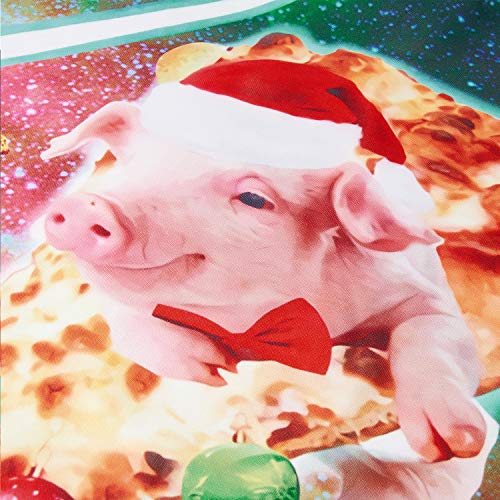 Goodstoworld Jersey Navidad Mujer Hombre Pareja 3D Christmas Sweater Ropa Divertida Vintage Elfo Cerdo Jerseys Traje Navideño M