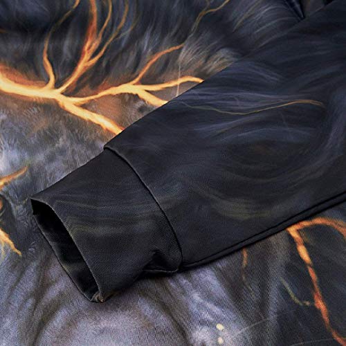 Goodstoworld Sudaderas con Capucha Unisex 3D Impreso León en la Oscuridad Gráfico Adolescente Pullover Hoodie Lligero Sweatshirt Sudaderas Baratas Poliéster león relámpago L