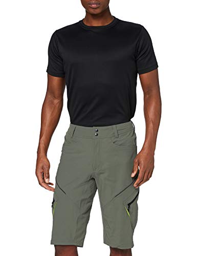 GORE BIKE WEAR Pantalones Ciclismo Cortos hasa la Rodilla, Hombre, Super Ligero, Stretch, GORE Selected Fabrics, Talla L, Gris topo, TELESP0E0005