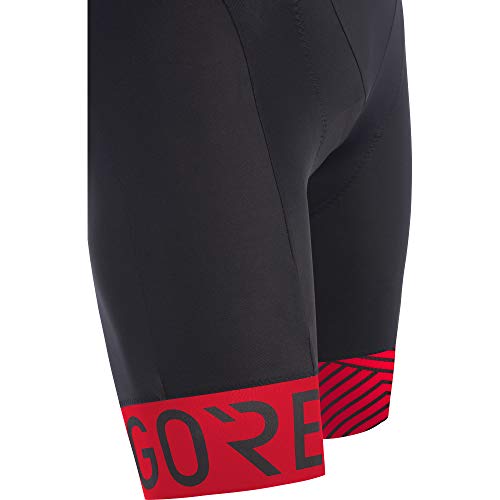 Gore Wear C5 OPTI Pantalón Corto Tirantes, Hombre, Black/Red, S