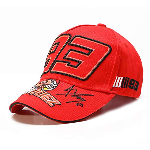 Gorra de Marc Marquez 93 Moto GP Honda HRC 2018 (Rojo)