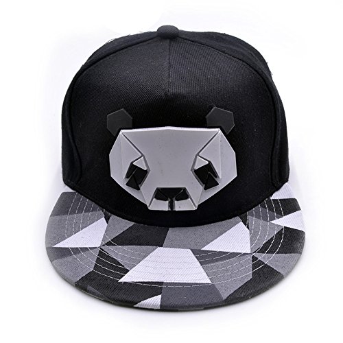 Gorras de béisbol para Hombre y Mujer, Sombrero para el Sol de ala Ancha, Gorra con Visera de Moda, Gorra de béisbol de Panda Tridimensional de Goma, Sombrero de ala Plana