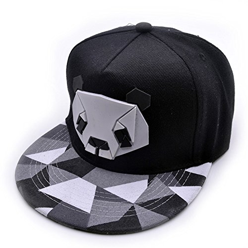 Gorras de béisbol para Hombre y Mujer, Sombrero para el Sol de ala Ancha, Gorra con Visera de Moda, Gorra de béisbol de Panda Tridimensional de Goma, Sombrero de ala Plana