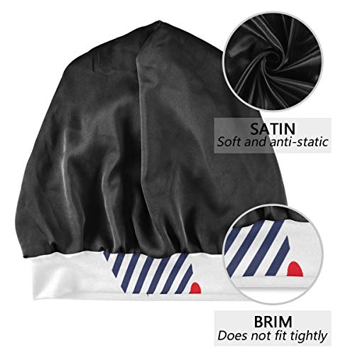 Gorro de dormir para mujer Scottish Terrier en una camiseta de marinero Gorro sin costuras Patt Sleep para mujer Gorro de noche para dormir para mujer, suave y duradero, para cabello largo natural ri