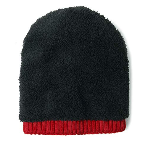 Gorro de Invierno Térmicos Gorros de Punto Calentar de Lana Peluche Beanie Casquillos Calientes Hombre Mujer Unisex (A/Rojo, Unisex)