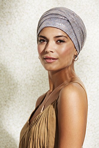 Gorro de quimioterapia Nueva colección Primavera-Verano (Gris Jaspeado con Dorado)