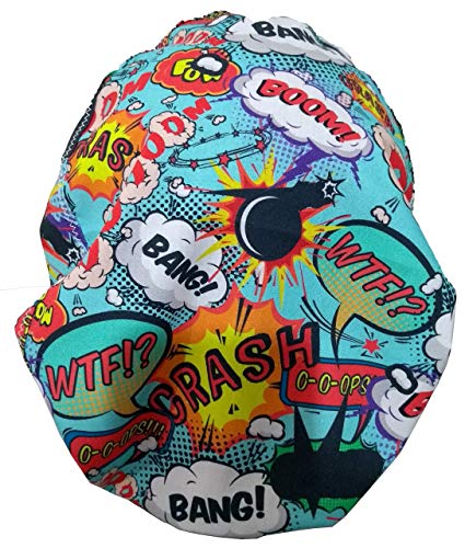 Gorro de quirófano BOOM para Pelo Largo enfermera mujer cirugía, dentista, veterinaria, cocina, Toalla en frente, ajustable con tensor