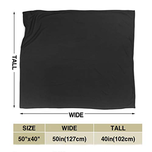 GOSMAO Manta de Franela Tela de Cepillo Extra Suave Súper cálida Mantas para sofás acogedora y Ligera Nudo corredizo 50"x40",W127cm X L102cm