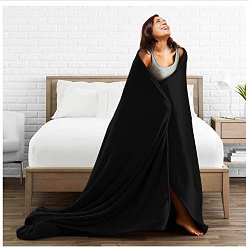 GOSMAO Manta de Franela Tela de Cepillo Extra Suave Súper cálida Mantas para sofás acogedora y Ligera Nudo corredizo 50"x40",W127cm X L102cm