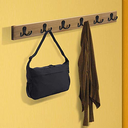 gotyou 20 Pieza Ganchos percheros Vintage, Estilo Vintage de Pared Solo Gancho para Ropa con 40 Tornillo, Metal Ganchos para Ropa, Gancho Simple de Estilo Retro para Cocina, Baño, Dormitorio(Negro)