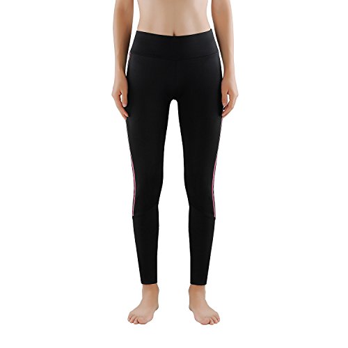 GoVIA Leggins para Damas Pantalones Deportivos Largos para Training Running Yoga Fitness Transpirables con Cintura Alta 4138 Rosa S/M