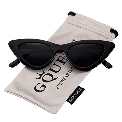 GQUEEN Gafas Vintage Clout Lentes de sol tipo ojo de gato Estilo a la moda y con protección UV lentes tipo Kurt Cobain,GQZ7