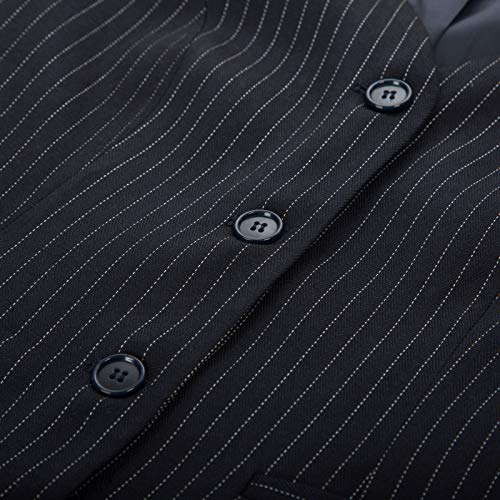 GRACE KARIN - Chaleco de traje sastre, jacquard, floral, sin mangas Cl89a20-1/Rayé XXX-Large