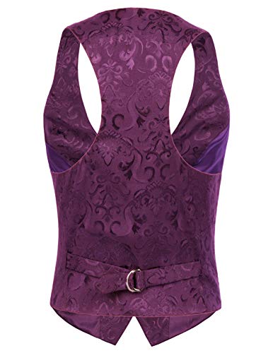 GRACE KARIN Chaleco Victoriano de Jacquard para Mujer Mediano Steampunk Violeta S