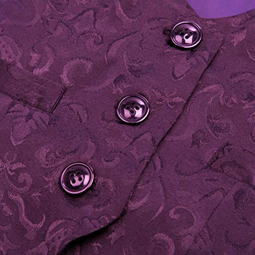 GRACE KARIN Chaleco Victoriano de Jacquard para Mujer Mediano Steampunk Violeta S