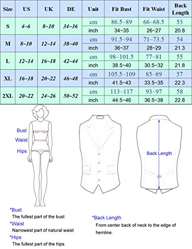 GRACE KARIN Chaleco Victoriano para Mujer Mediano Steampunk Gris XL