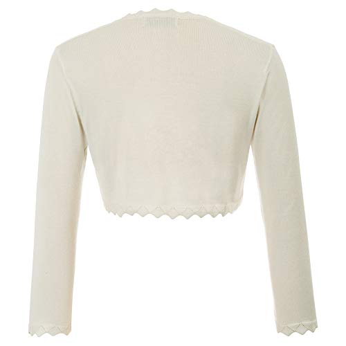 GRACE KARIN Chaqueta Corta De Mujer con Primavera Abierta Frente Bolero Marfil L CL10960-5