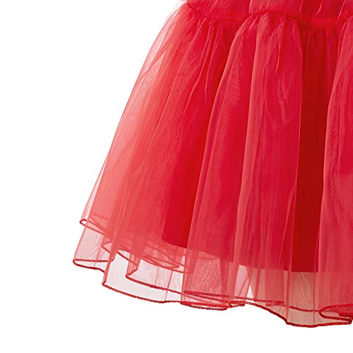 GRACE KARIN Enaguas Cortas para Mujer Cancán Vintage Rockabilly Rojo Mini Tutu S CLE02503-3