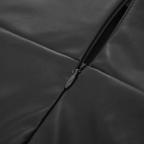 GRACE KARIN Mujer Falda Corta Negro Vintage Falda Lápiz de Cuero Tamaño XL DECL05-1