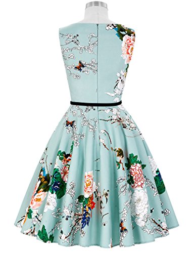 Grace KARIN - Vestido clásico de Audrey Hepburn con estilo clásico vintage de los años 50 y 60. Cl6086-33 S