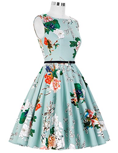 Grace KARIN - Vestido clásico de Audrey Hepburn con estilo clásico vintage de los años 50 y 60. Cl6086-33 S